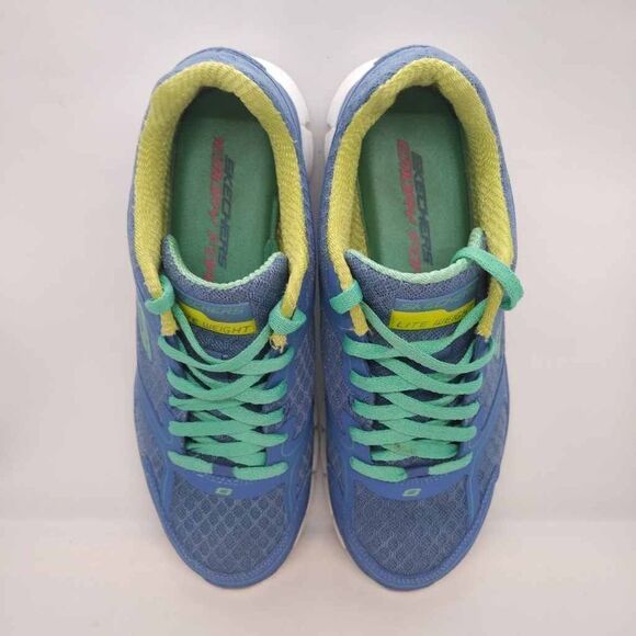 Skechers Flex Appeal Arctic Trainers Shoes Womens Size 7.5‎ Blue Sneakers Casual - Picture 6 of 8